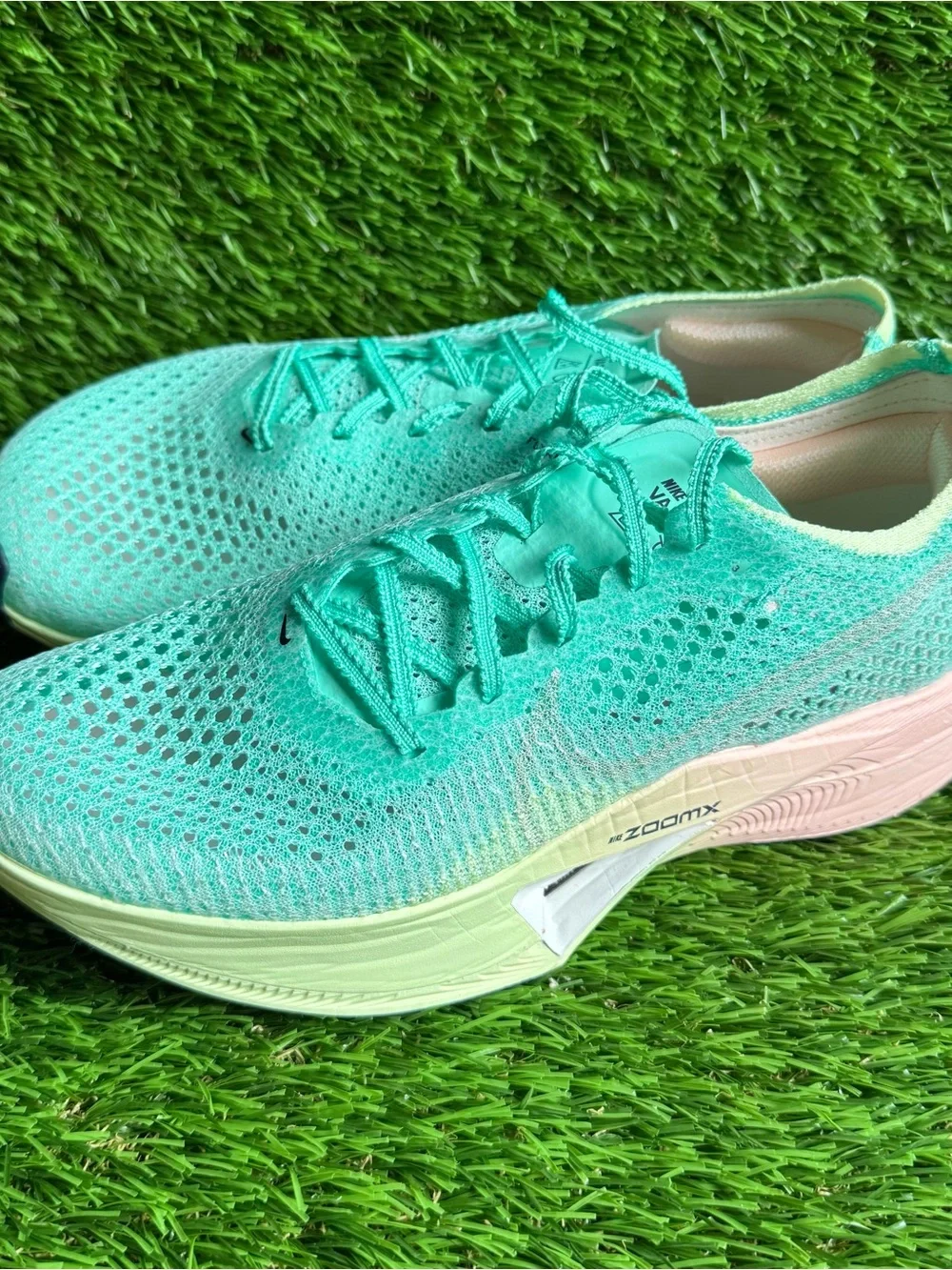 Nike Zoomx Vaporfly Next% 3 Flyknit Mint Foam-Sail Womens Sz 9 HQ3505-379 New